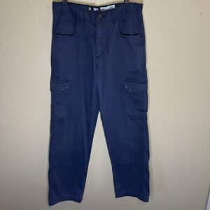 Lapco FR Pants Mens 32x32 Navy Blue Flame Resistant Cargo Work Twill CAT2